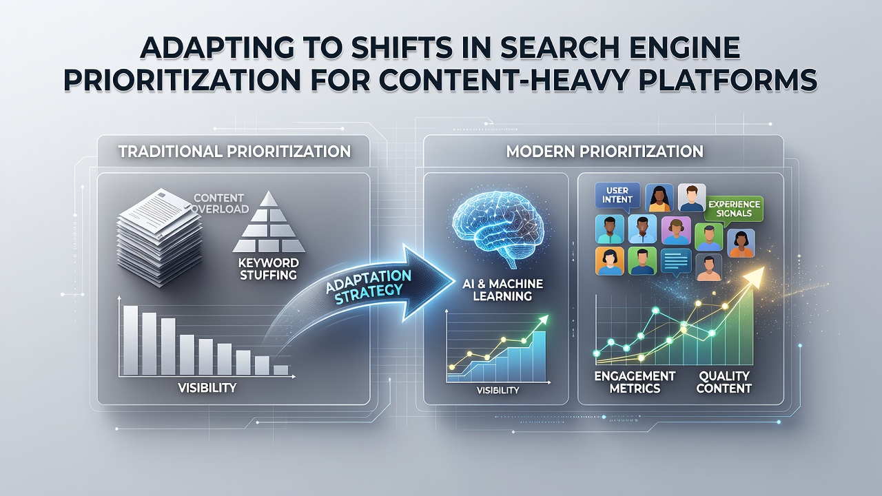 Adapting to Shifts in Search Engine Prioritization for Content-Heavy Platforms